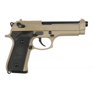 Страйкбольный пистолет WE BERETTA M92F, GAS, Койот, металл, WE-M008-T-M9A1-GAS